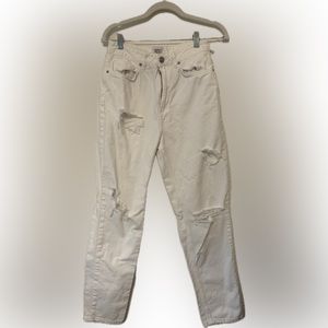 BDG By Urban Outfitters Jeans Womens 27 Mom High Rise Baggy Denim Ivory
